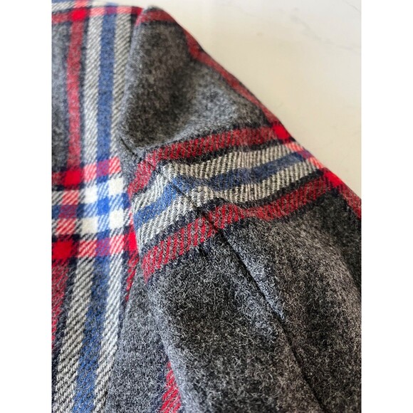 Boden British Tweed Gray Plaid 100% Wool Blazer 12 Reg - Picture 7 of 8